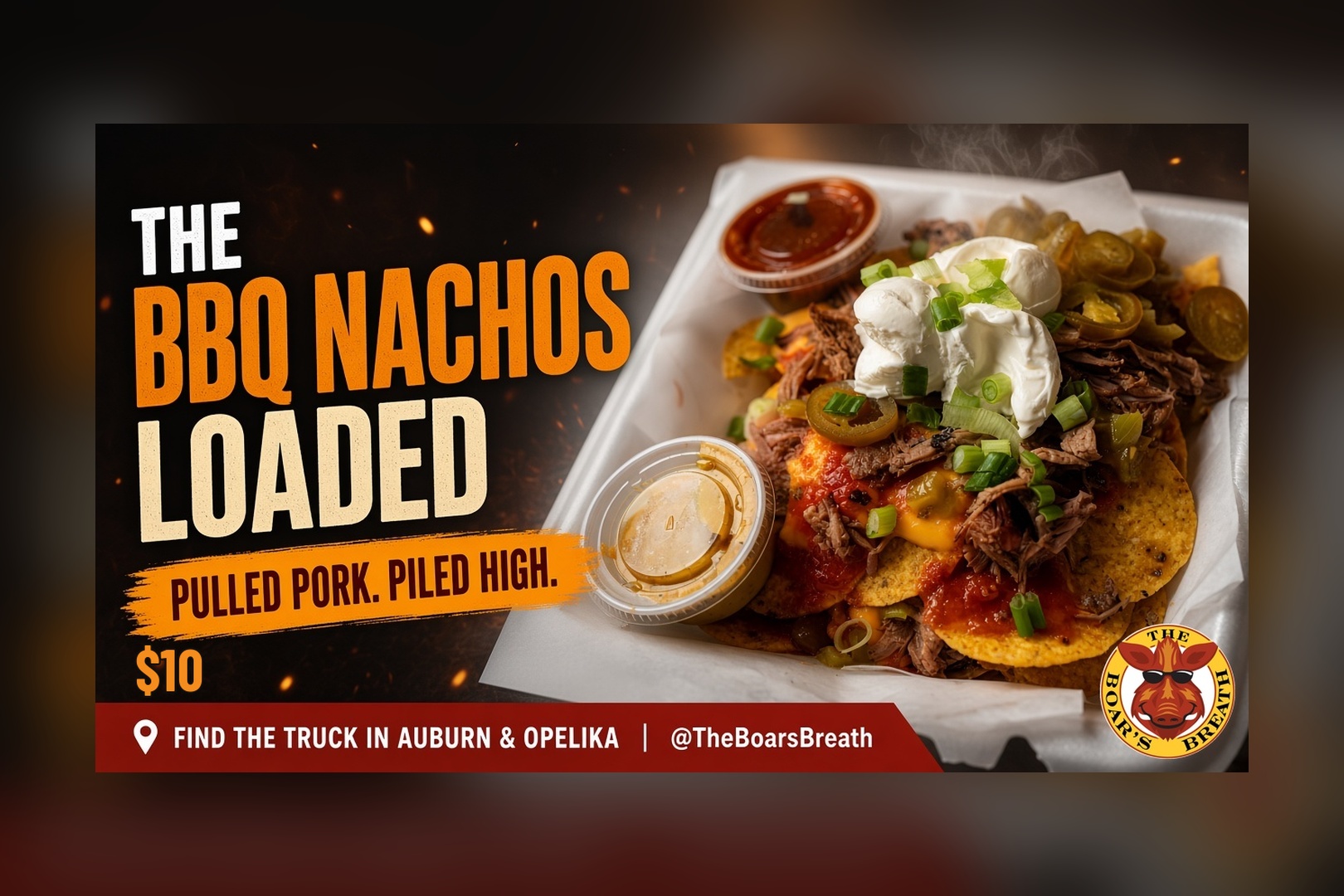 Boar's Breath BBQ nachos
