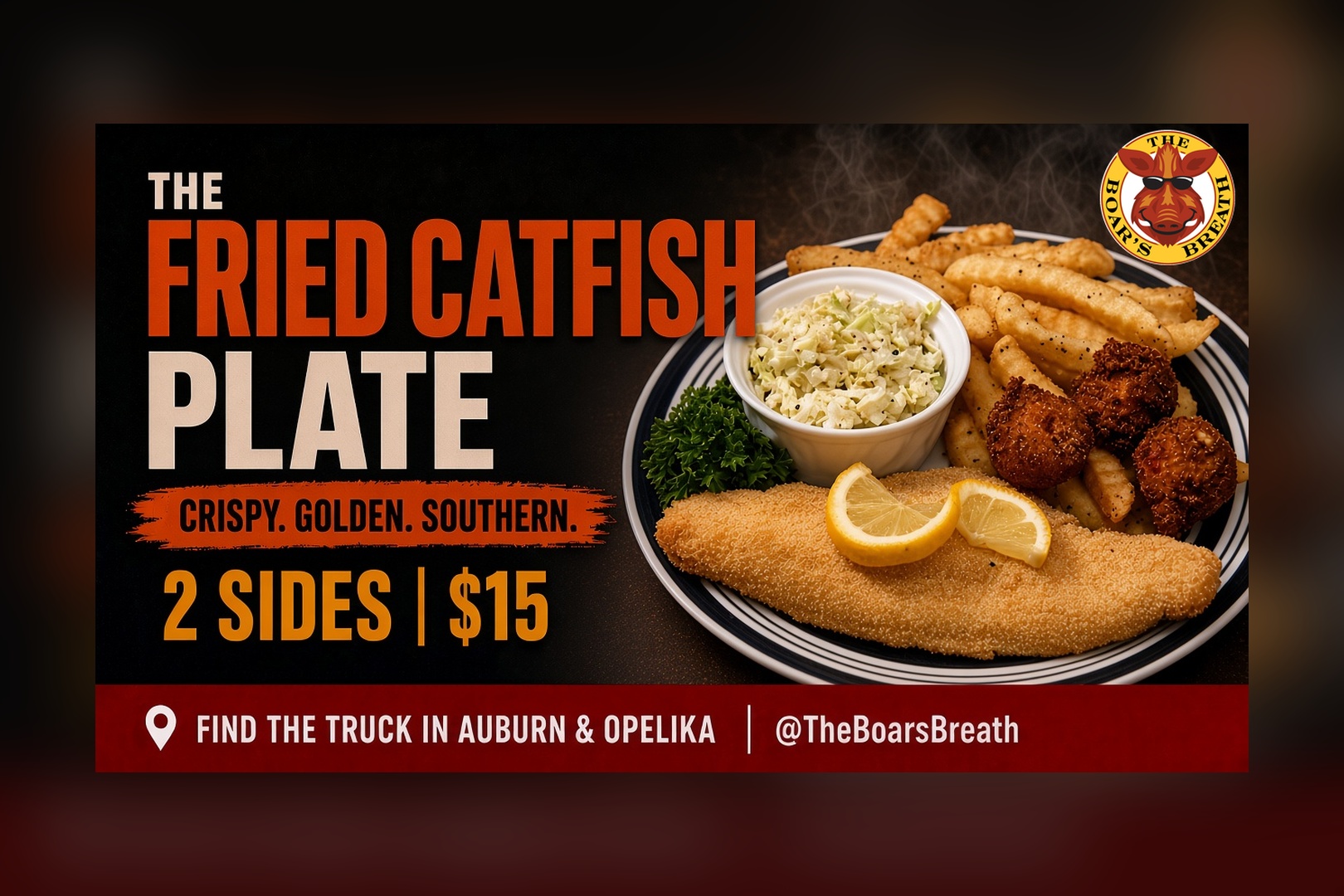 Boar's Breath fried catfish